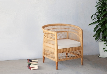 Πολυθρόνα Custavia σε ξύλο teak & rattan